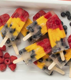 Fresh Mango Berry Pops