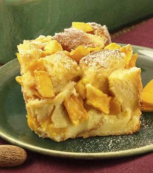 Brandied Mango Bread Pudding